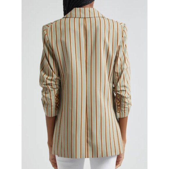 Veronica Beard 'Kiernan' Striped Double-Breasted Dickey Jacket, Seafoam Multi - Picture 3 of 5
